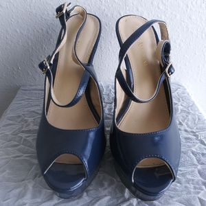 ENZO ANGIOLINI Patent Leather Platform Heels